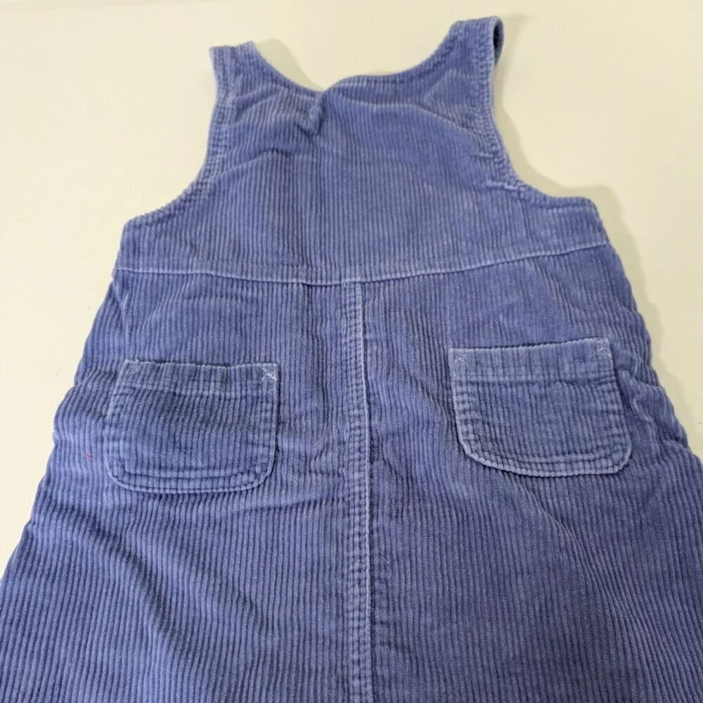 Vintage Oshkosh Bgosh Corduroy Overall Dress Girls Size 6X Purple Made in USA